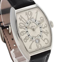 Frank Muller 7851SCDTREL Tonneau Curvex Relief Date Watch Stainless Steel Leather Men's