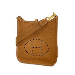 Hermes Shoulder Bag Evelyn TPM U Stamp Taurillon Clemence Gold Women's
