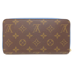 Louis Vuitton M63894 Zippy Wallet Monogram Blue Jean Long Canvas Women's