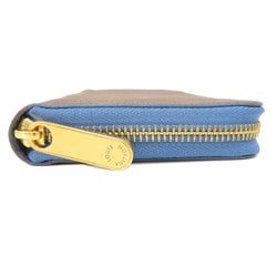 Louis Vuitton M63894 Zippy Wallet Monogram Blue Jean Long Canvas Women's