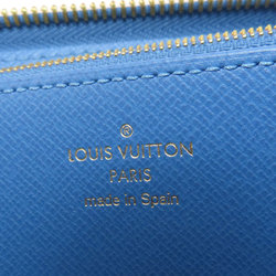 Louis Vuitton M63894 Zippy Wallet Monogram Blue Jean Long Canvas Women's