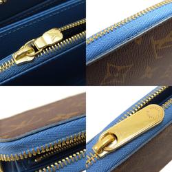 Louis Vuitton M63894 Zippy Wallet Monogram Blue Jean Long Canvas Women's