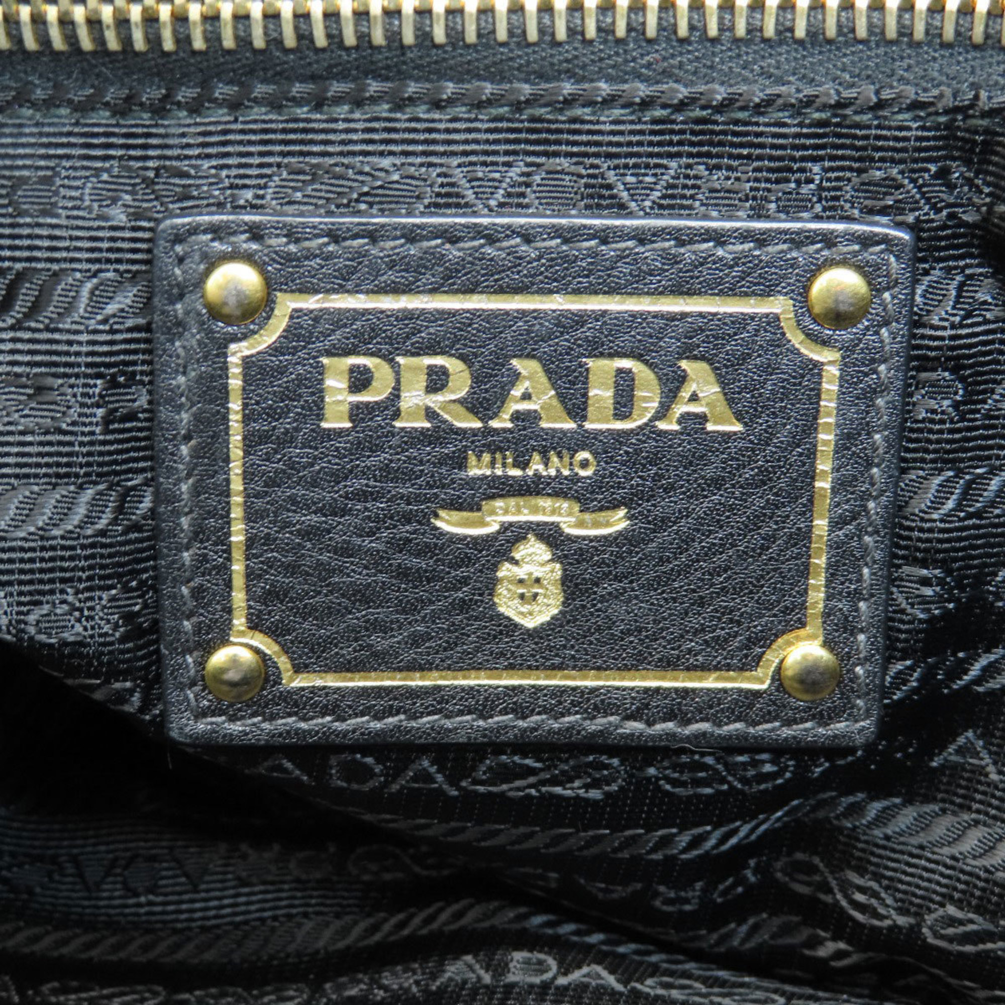 Prada tote bag leather women's