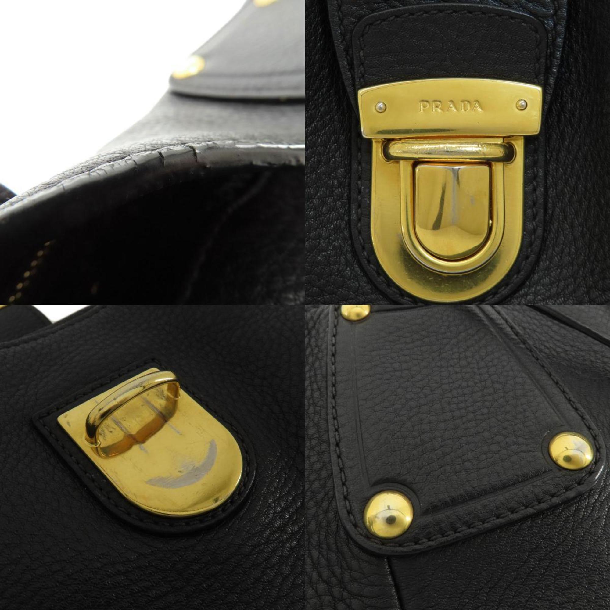 Prada tote bag leather women's