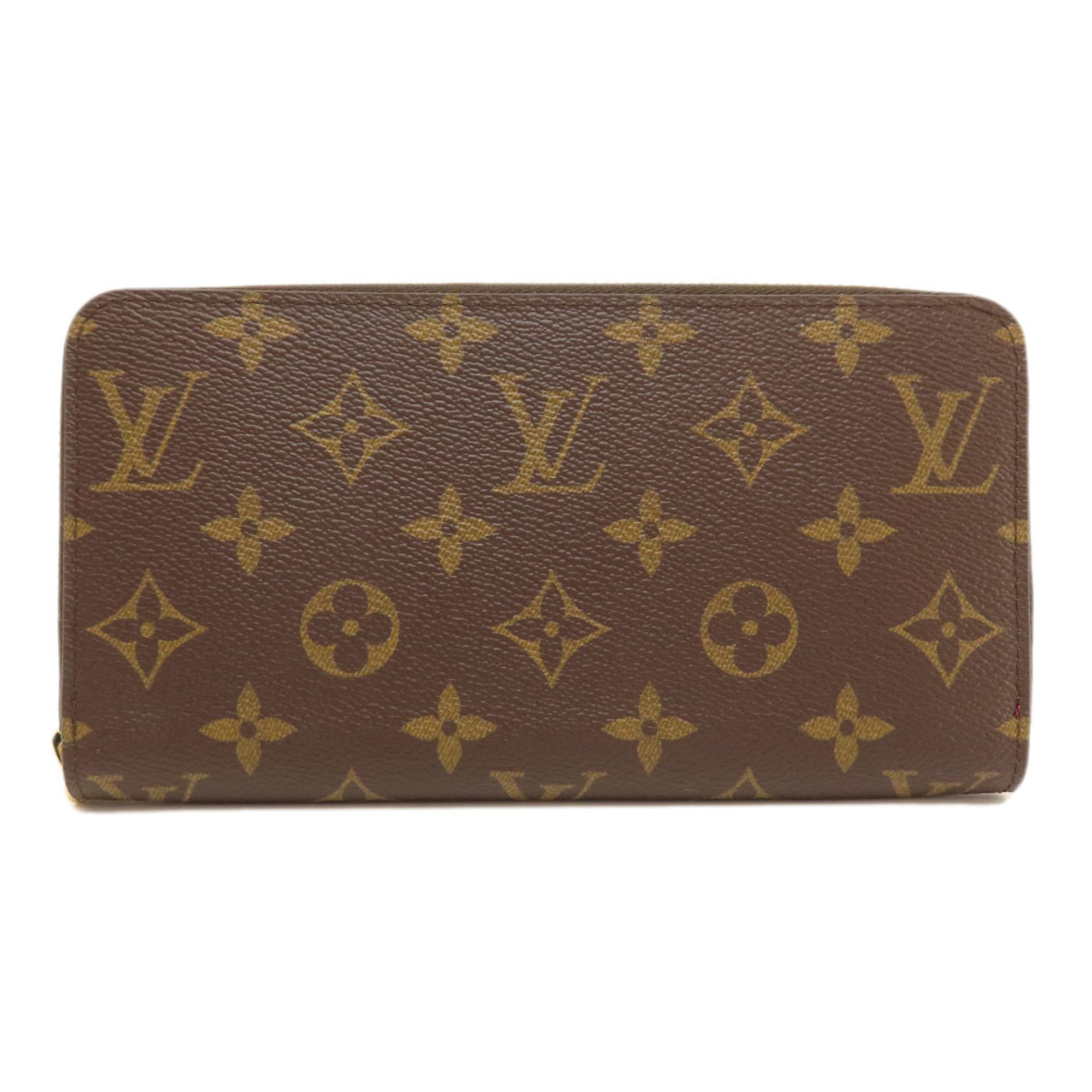 Louis Vuitton M41895 Zippy Wallet Monogram Fuchsia Long Canvas Women's