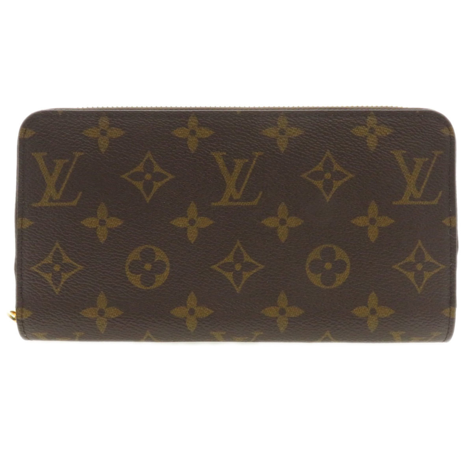 Louis Vuitton M41894 Zippy Wallet Monogram Rose Ballerine Long Canvas Women's