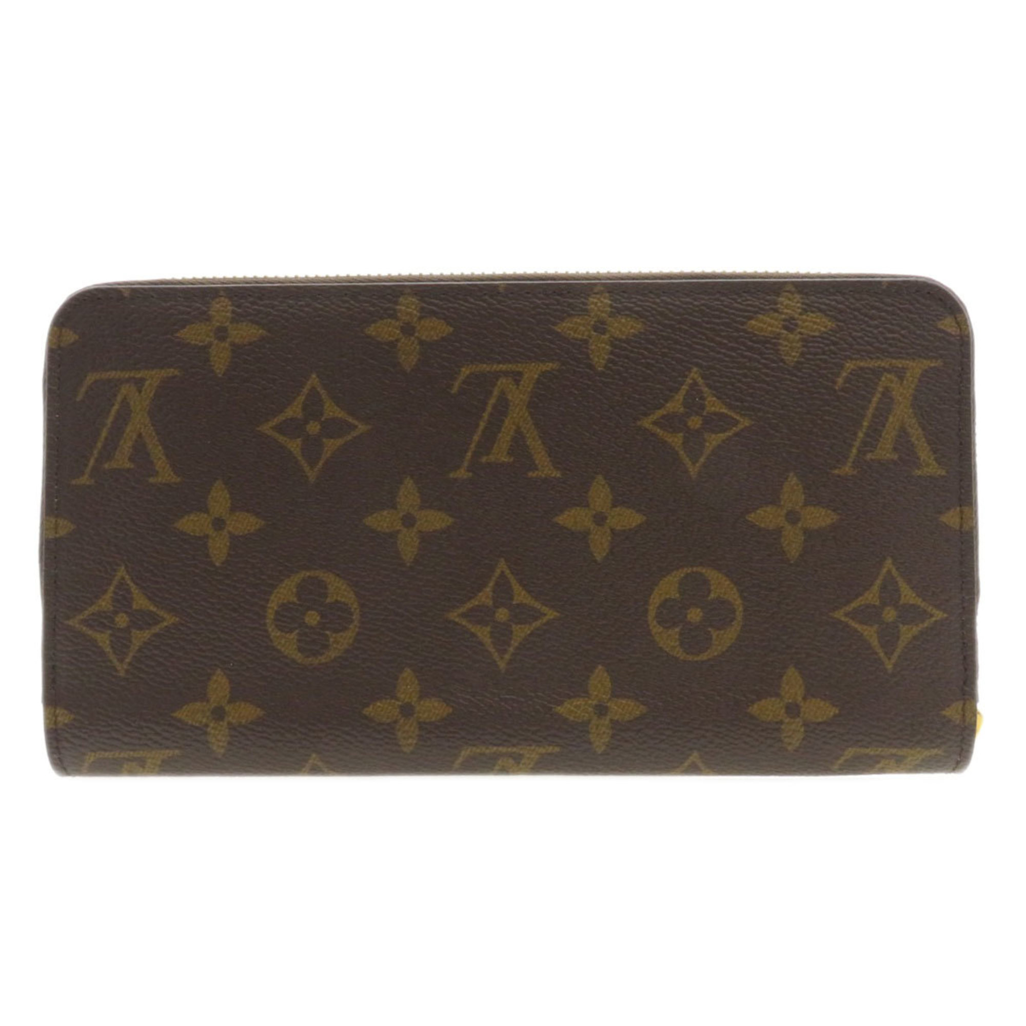 Louis Vuitton M41894 Zippy Wallet Monogram Rose Ballerine Long Canvas Women's