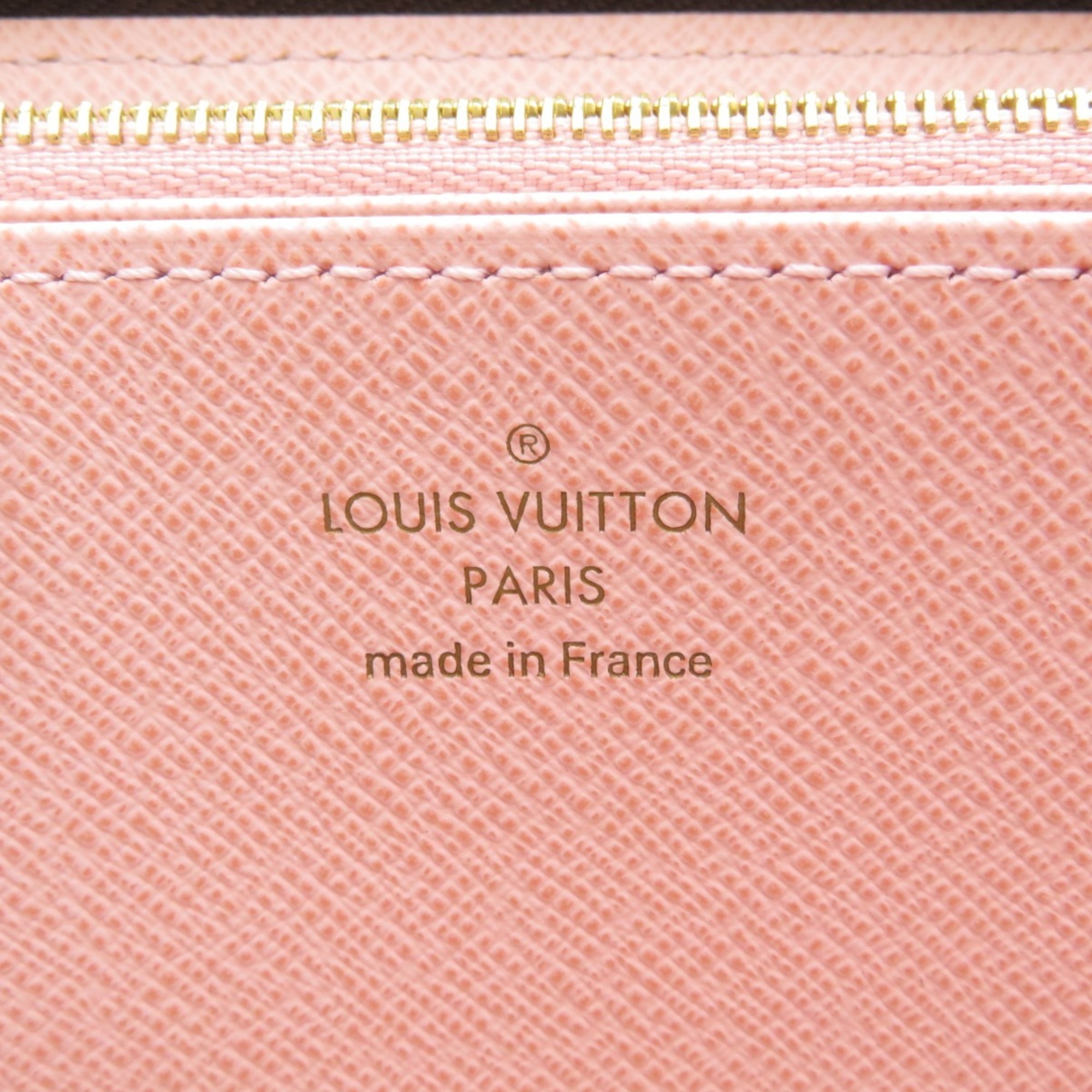 Louis Vuitton M41894 Zippy Wallet Monogram Rose Ballerine Long Canvas Women's