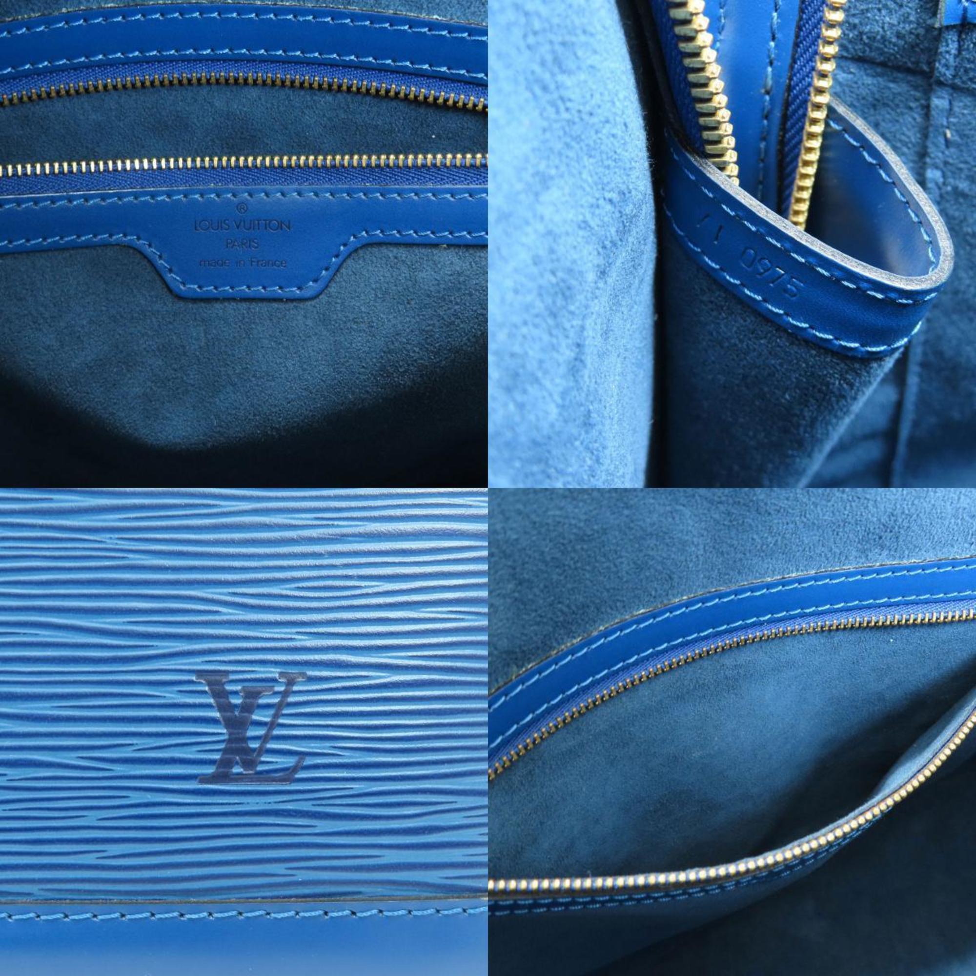 Louis Vuitton M52285 Backpack Toledo Blue Tote Bag Epi Leather Women's