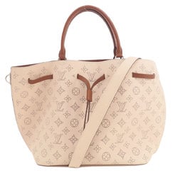 Louis Vuitton M54403 Girolata Creme Tote Bag Mahina Leather Women's