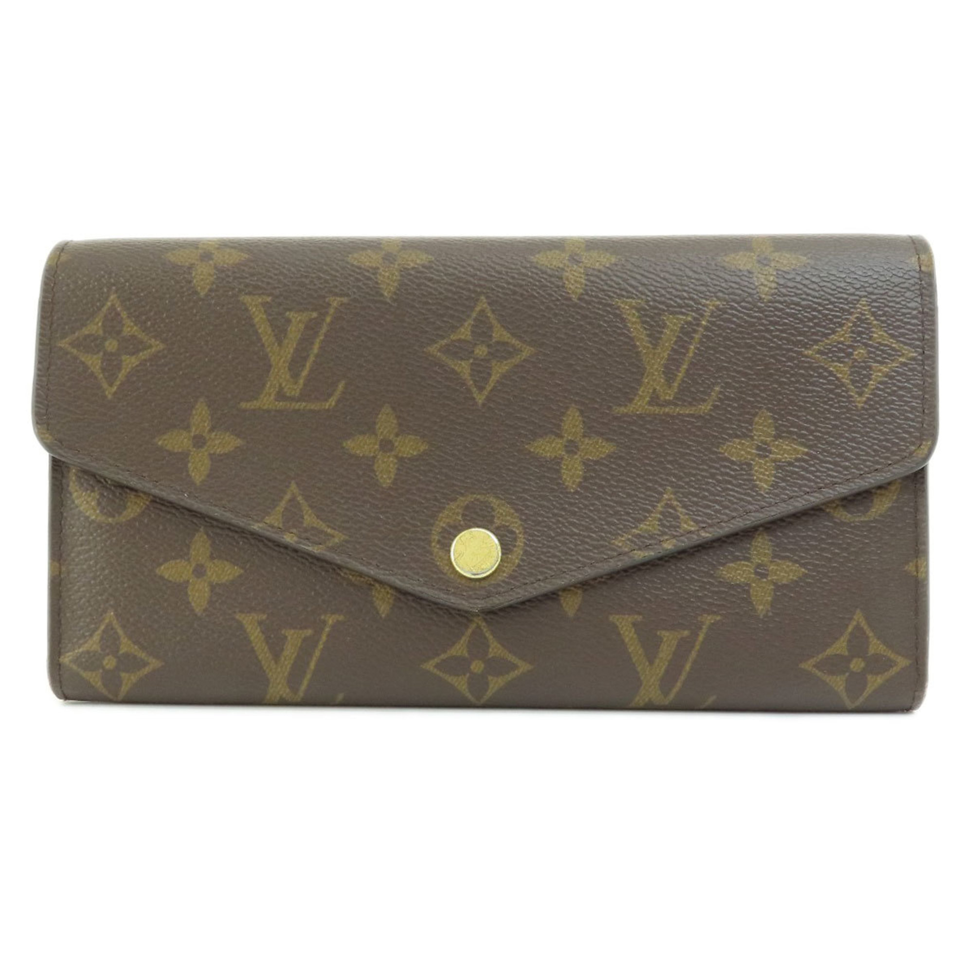 Louis Vuitton M62236 Portefeuille Sarah Monogram Coquelicot Long Wallet Canvas Women's