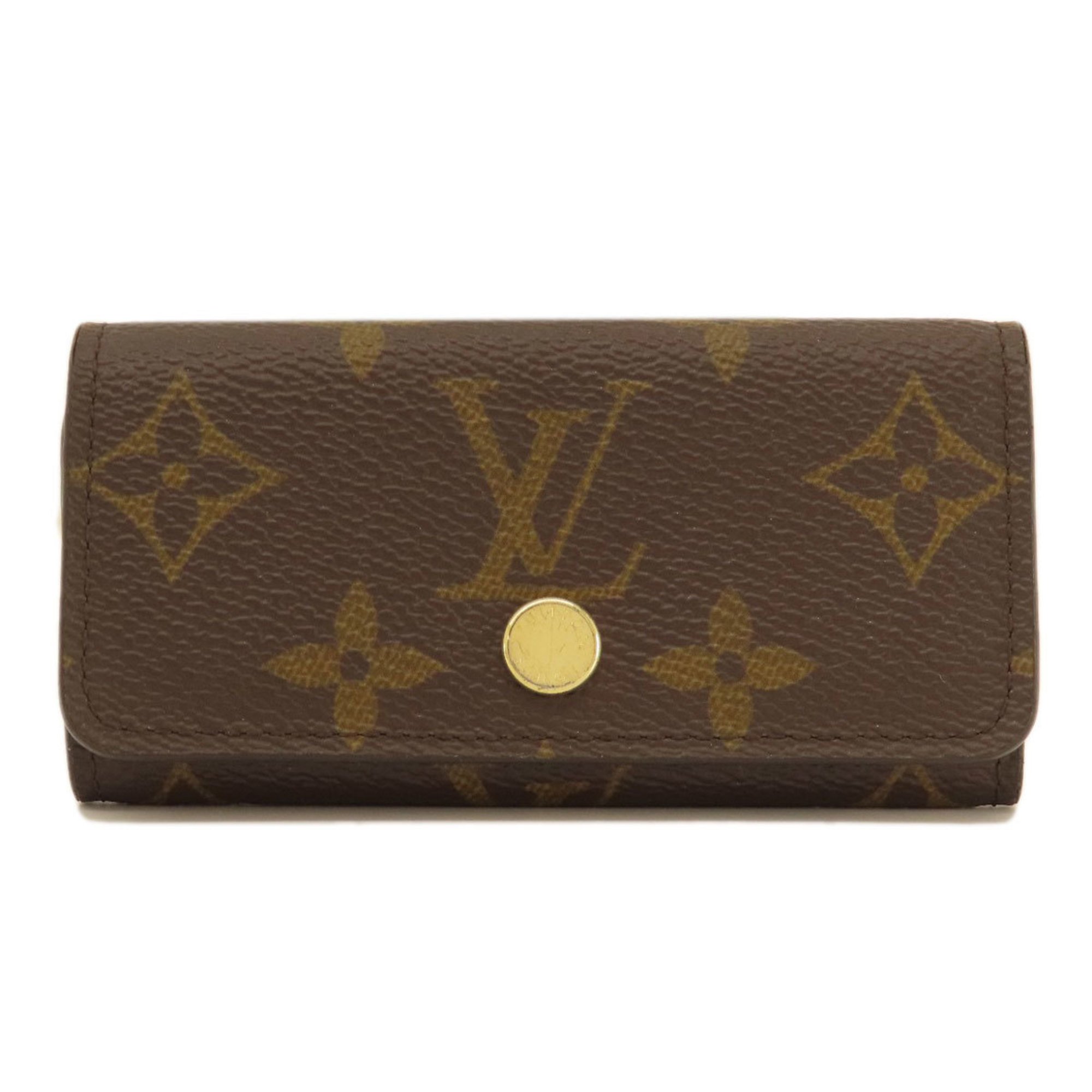 Louis Vuitton M69517 Multicle 4 Monogram Key Case Canvas Women's