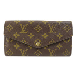 Louis Vuitton M60531 Portefeuille Sarah Monogram Brown Long Wallet Canvas Women's