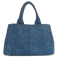 Prada B1877B Canapa Tote Bag Denim Women's