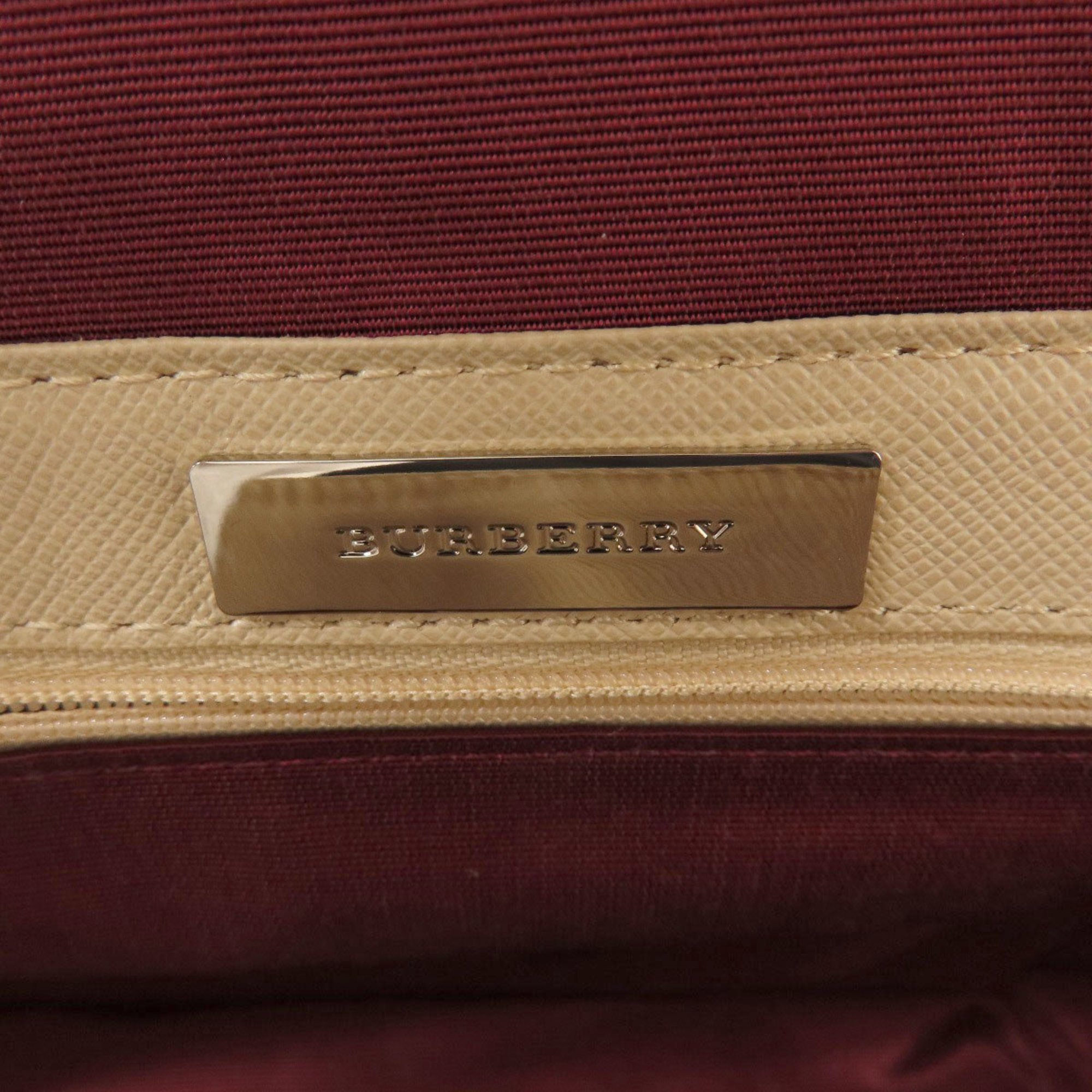 Burberry Shoulder Bag Leather Women's