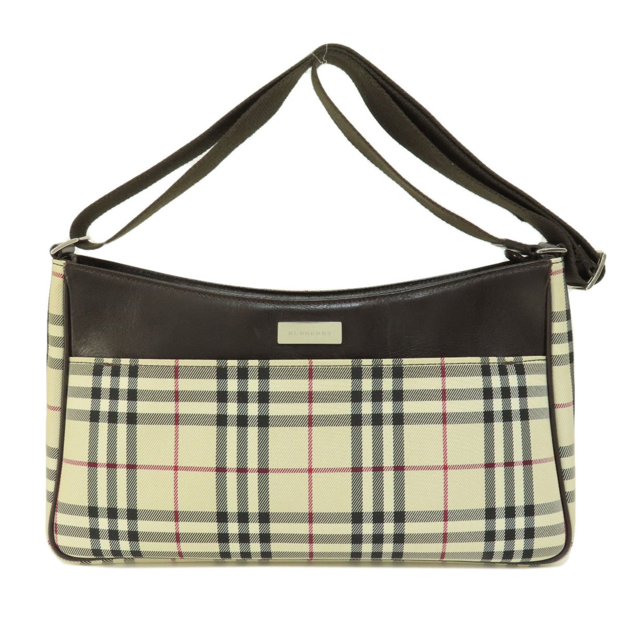 Burberry Nova Check Shoulder Bag Canvas Women's