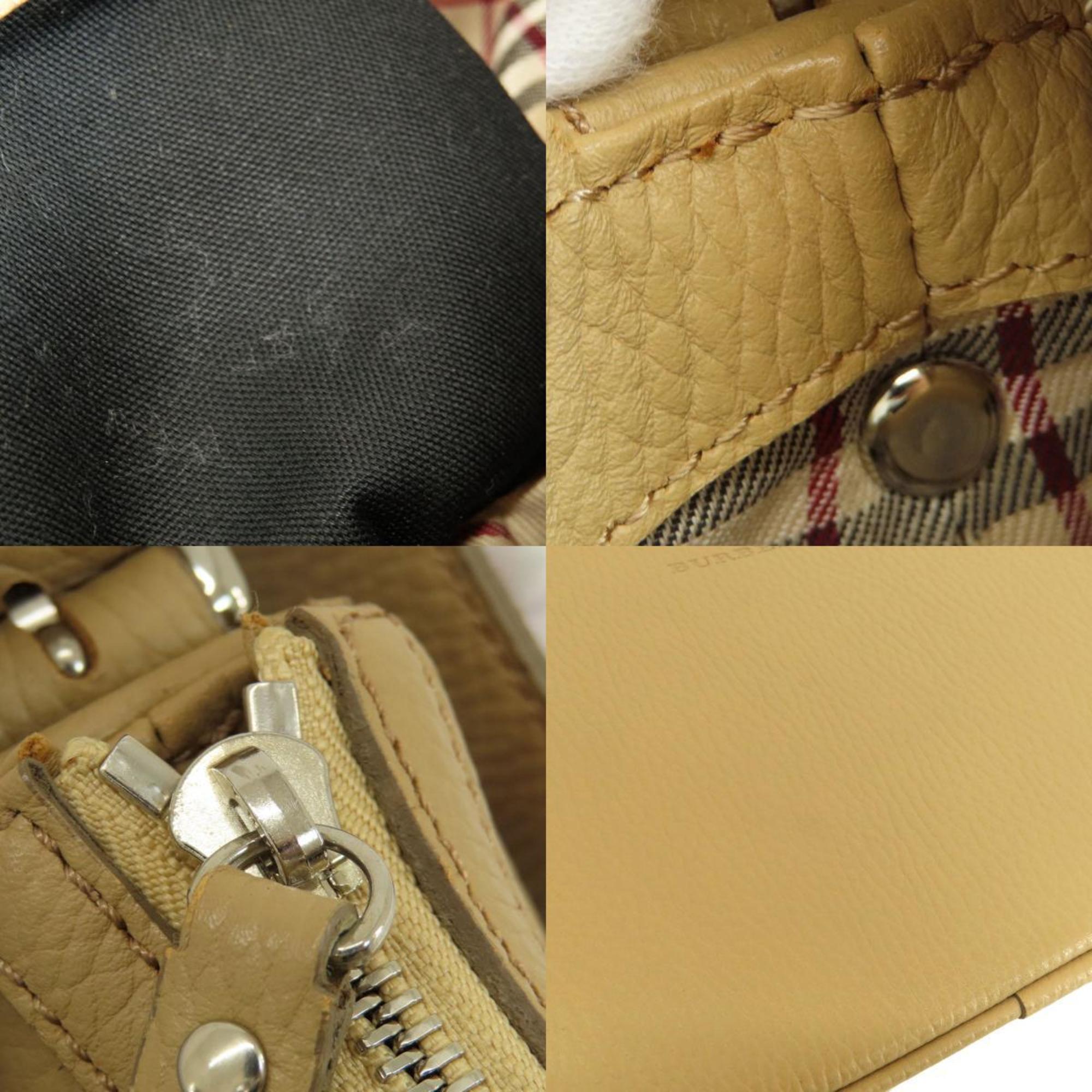 Burberry embossed shoulder bag leather ladies