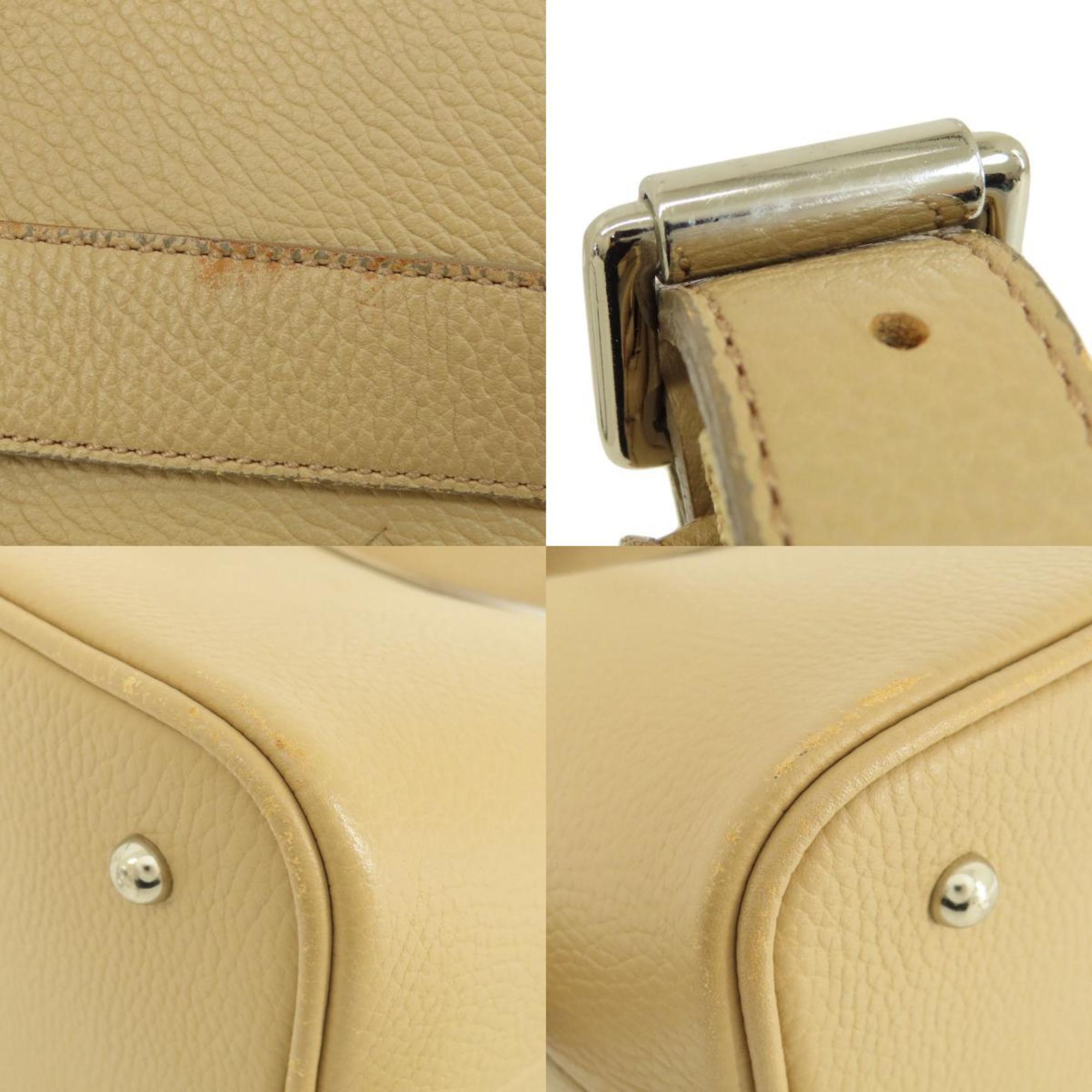 Burberry embossed shoulder bag leather ladies