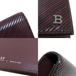 Bally business card holder, case, leather, women's