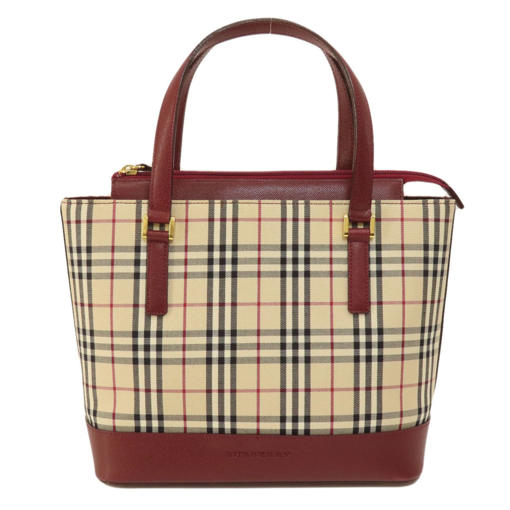 Burberry Nova Check Handbag Canvas Women's