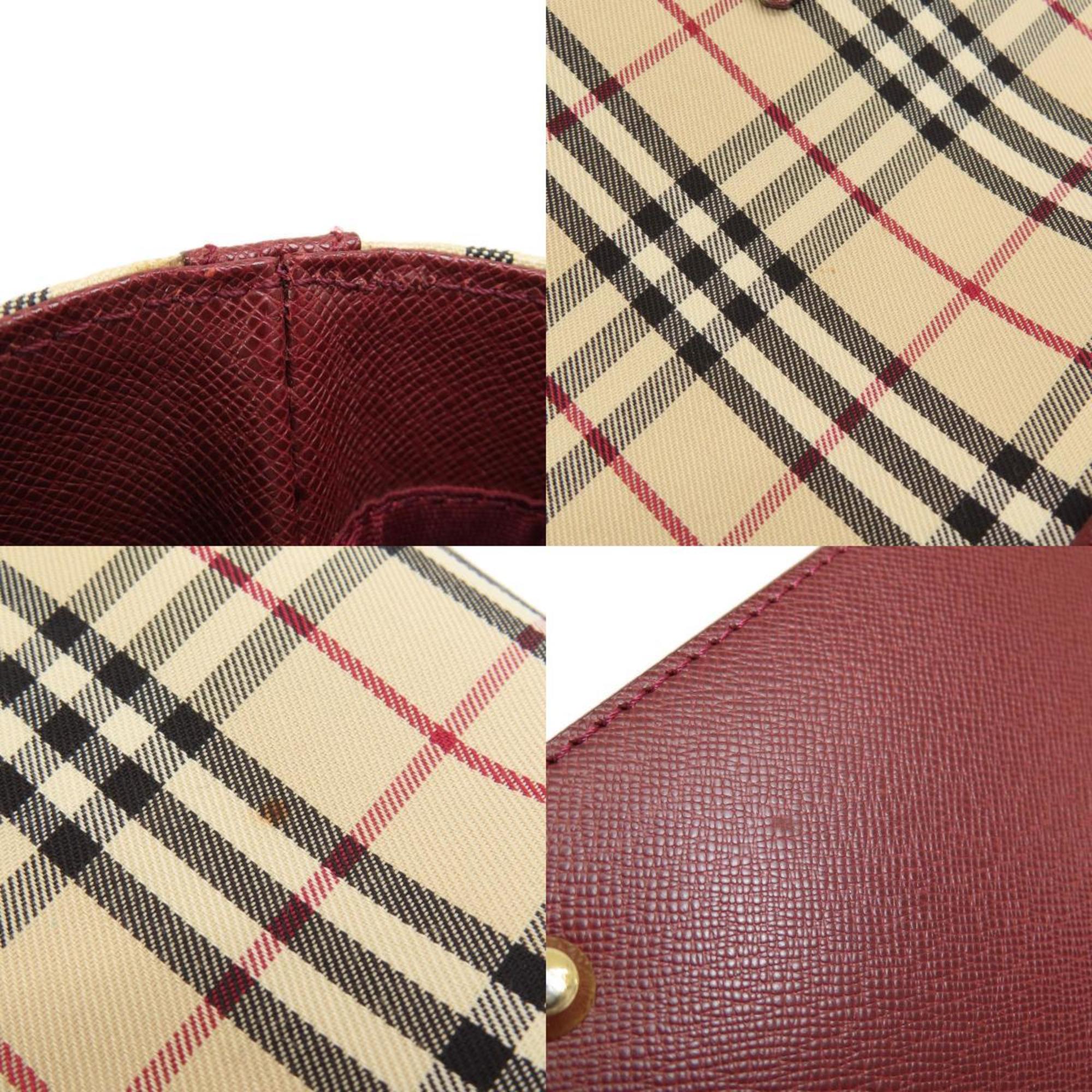 Burberry Nova Check Handbag Canvas Women's