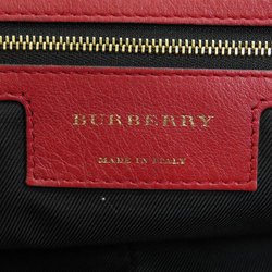 Burberry Nova Check Tote Bag Canvas Leather Women's