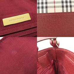 Burberry Nova Check Handbag Canvas Leather Women's