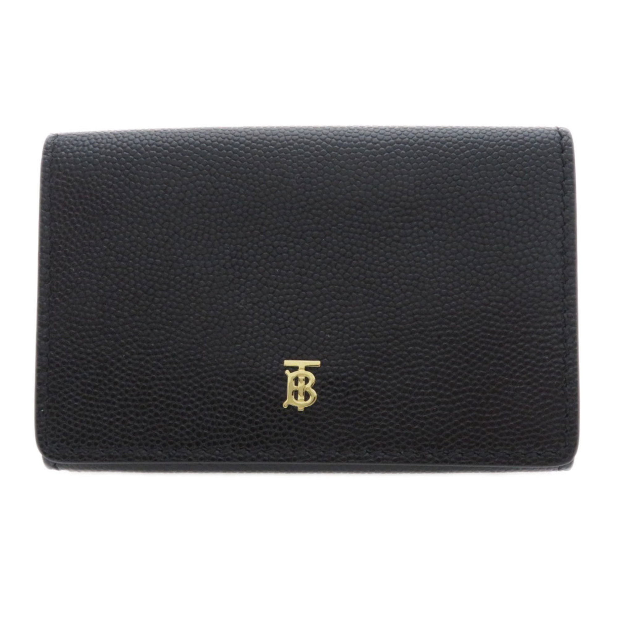 Burberry metal fittings tri-fold bi-fold wallet calfskin women's