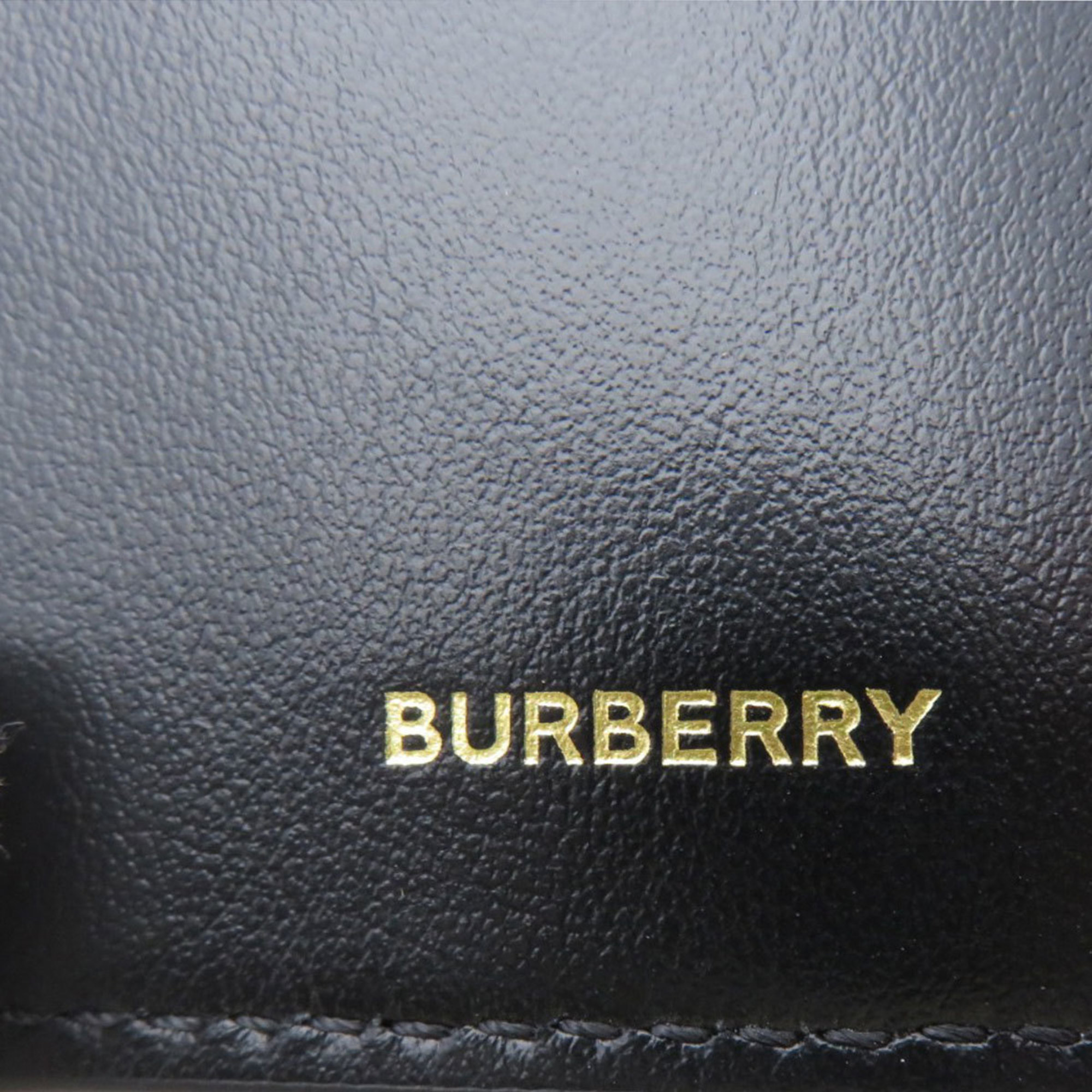 Burberry metal fittings tri-fold bi-fold wallet calfskin women's