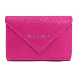 Balenciaga Compact Tri-fold Wallet Bi-fold Leather Women's