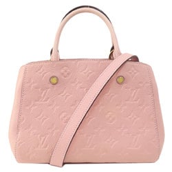 Louis Vuitton M44123 Montaigne BB Rose Poodle Handbag Empreinte Women's