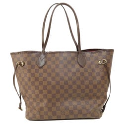 Louis Vuitton N51105 Neverfull MM Damier Ebene Tote Bag Canvas Women's