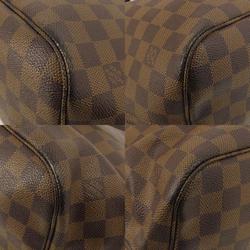 Louis Vuitton N51105 Neverfull MM Damier Ebene Tote Bag Canvas Women's