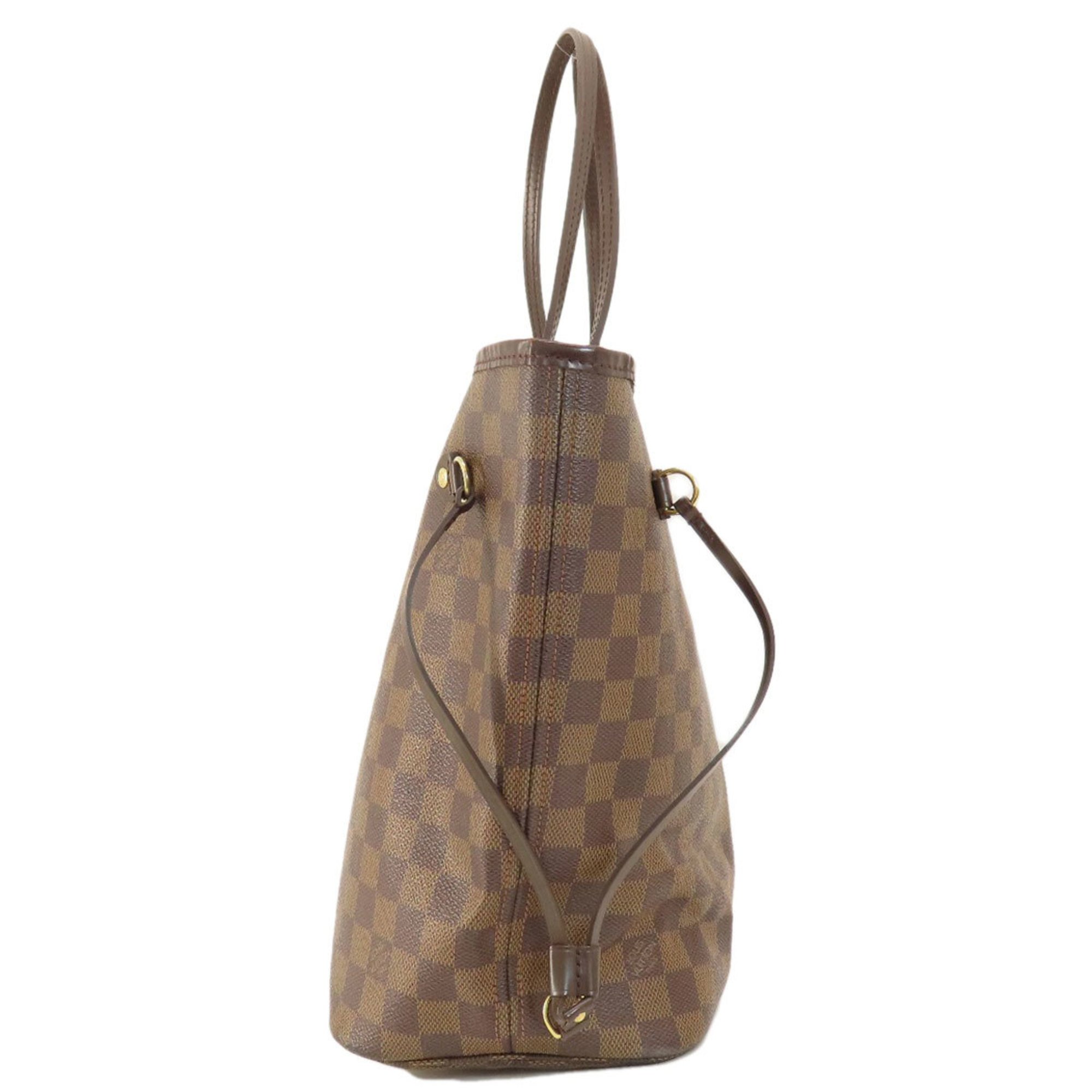 Louis Vuitton N51105 Neverfull MM Damier Ebene Tote Bag Canvas Women's