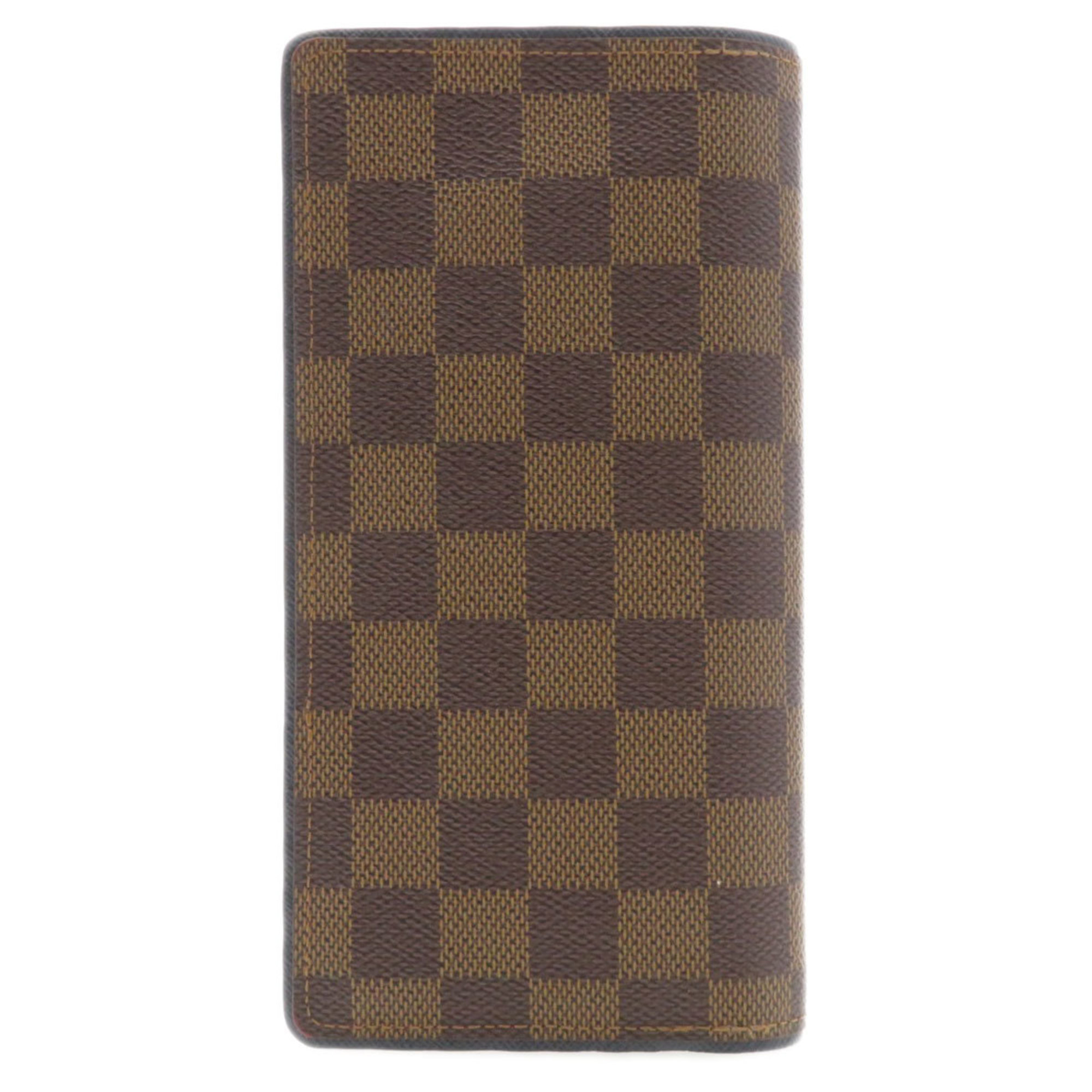 Louis Vuitton N63153 Portefeuille Brazza Old Long Wallet Damier Canvas Women's