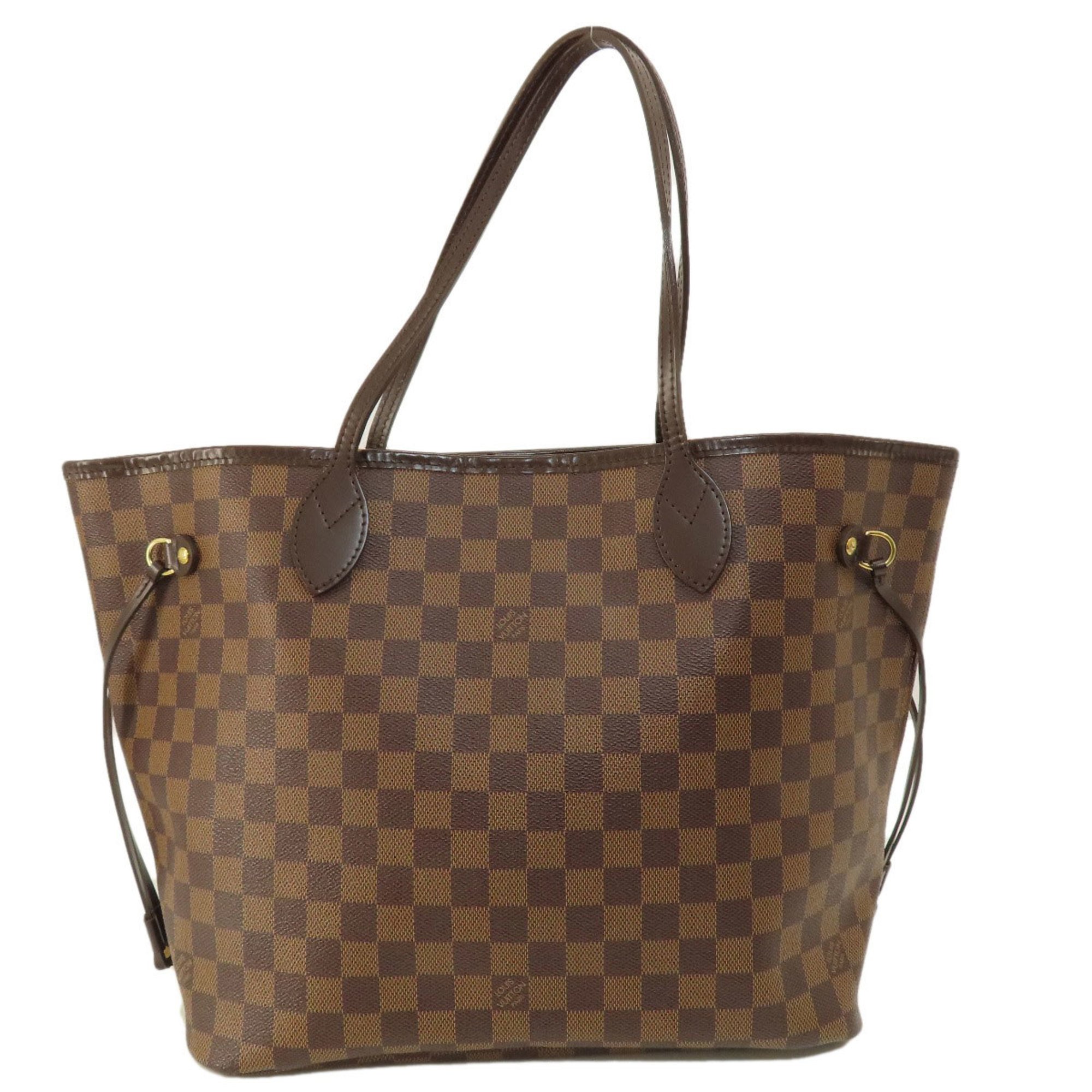 Louis Vuitton N51105 Neverfull MM Damier Ebene Tote Bag Canvas Women's