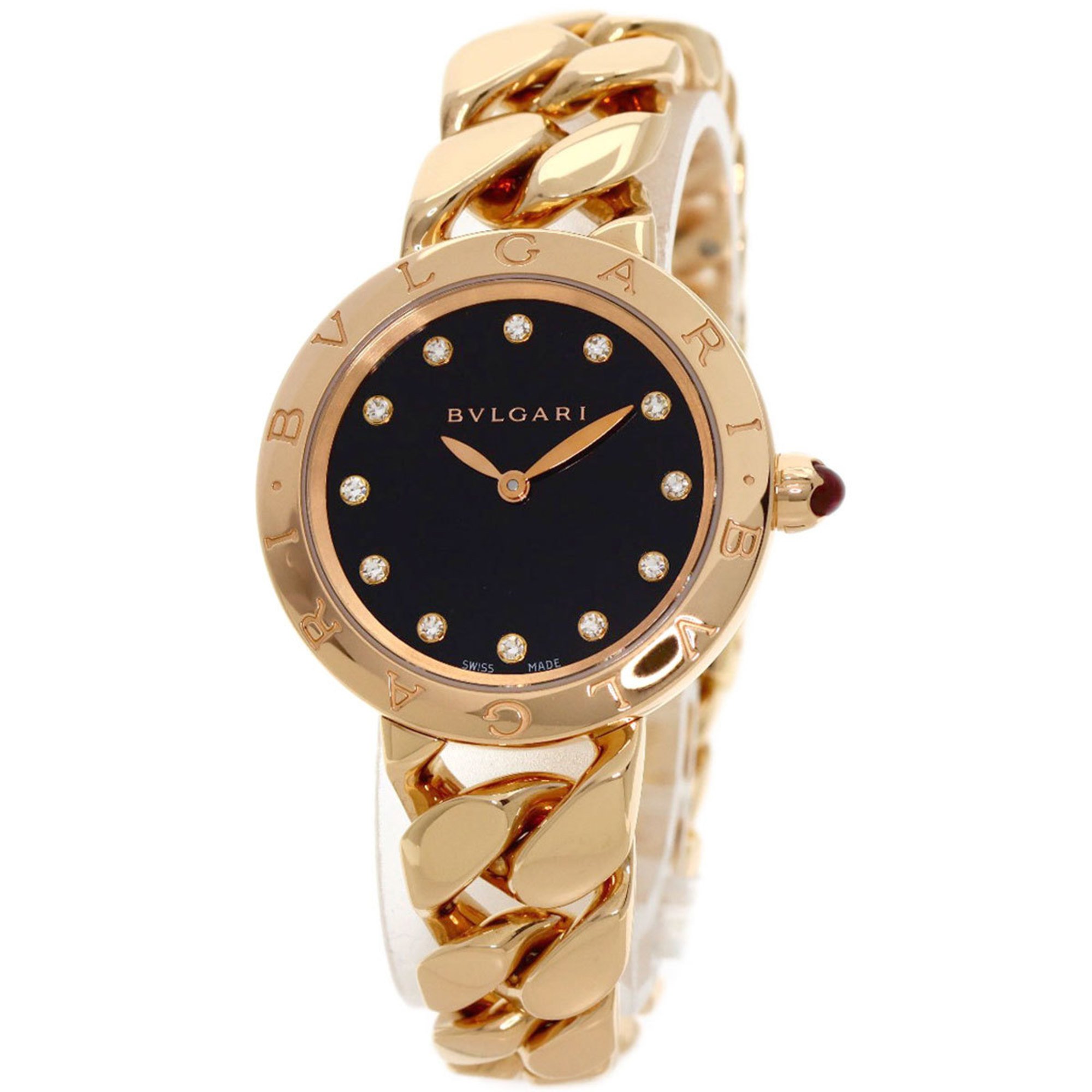 Bvlgari BBCP31G Catene 12P Diamond Watch K18 Pink Gold K18PG Ladies