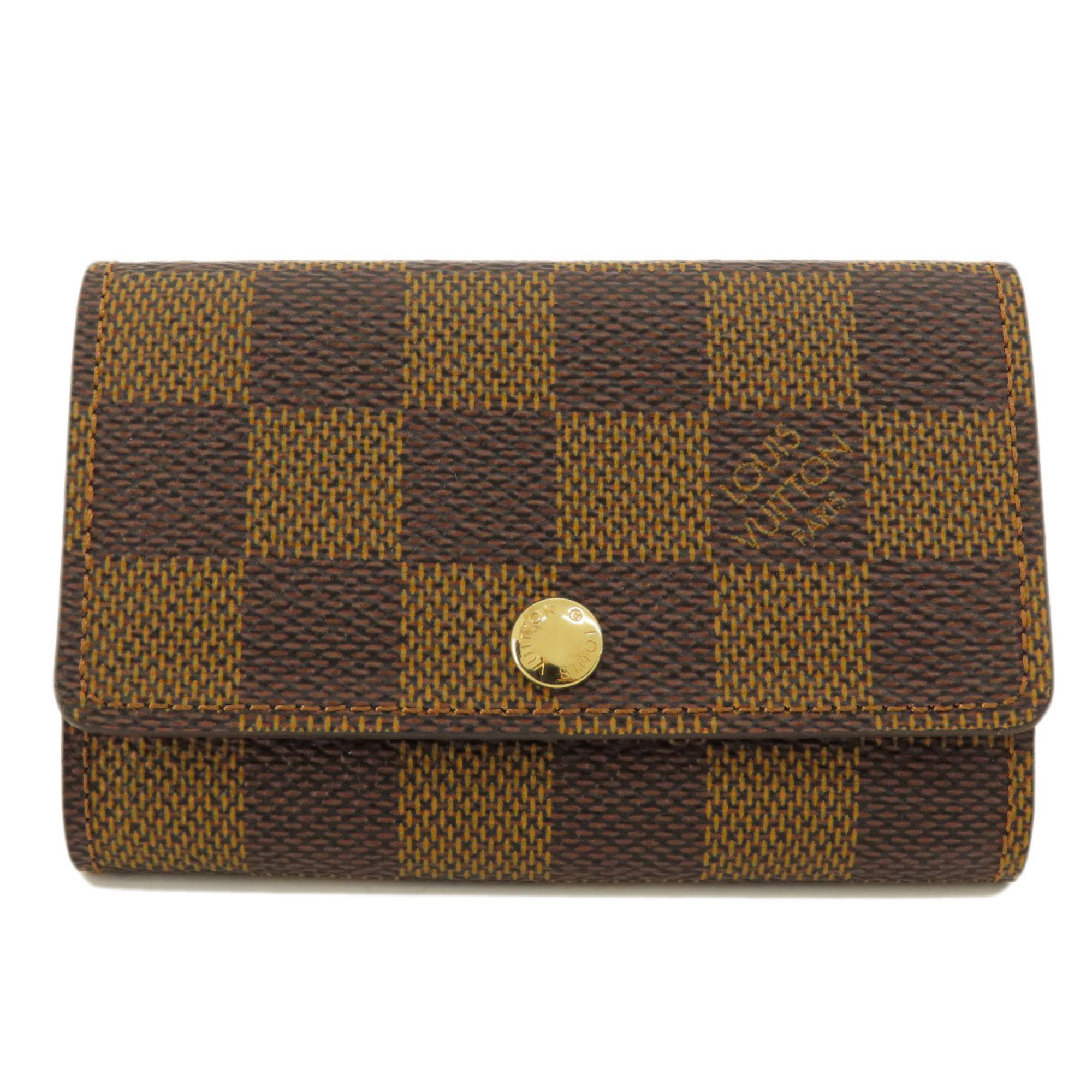 Louis Vuitton N62630 Multicle 6 Damier Ebene Key Case Canvas for Women