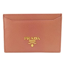 Prada Saffiano Business Card Holder Leather Case for Women