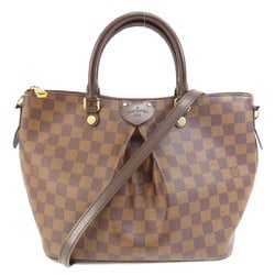 Louis Vuitton N41546 Siena MM Damier Ebene Handbag Canvas Women's