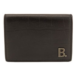 Balenciaga metal fittings compact tri-fold wallet bi-fold leather ladies