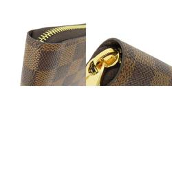 Louis Vuitton N41661 Zippy Wallet Damier Ebene Long Canvas Women's