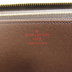 Louis Vuitton N41661 Zippy Wallet Damier Ebene Long Canvas Women's