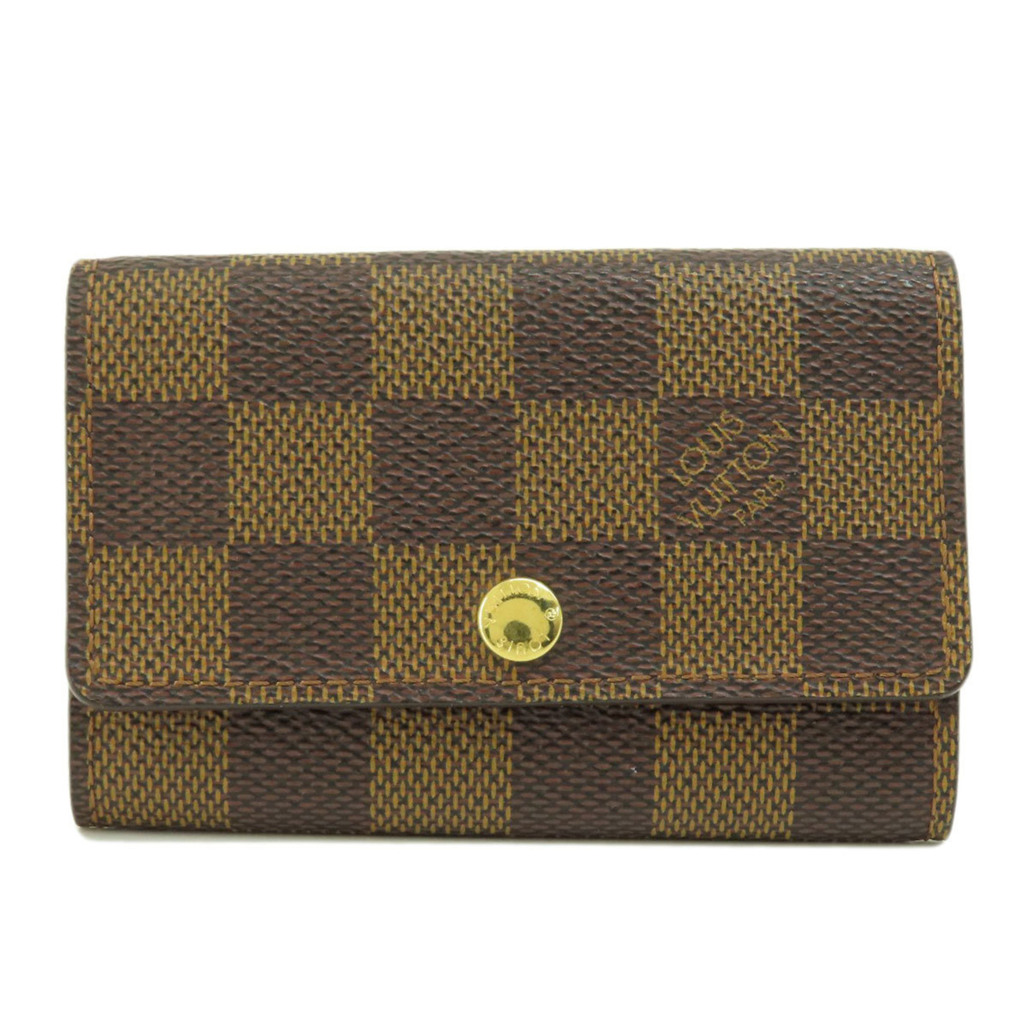 Louis Vuitton N62630 Multicle 6 Damier Ebene Key Case Canvas for Women