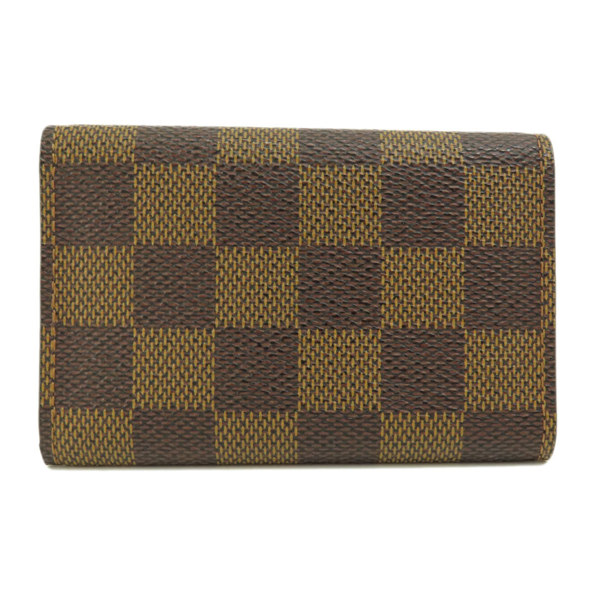 Louis Vuitton N62630 Multicle 6 Damier Ebene Key Case Canvas for Women