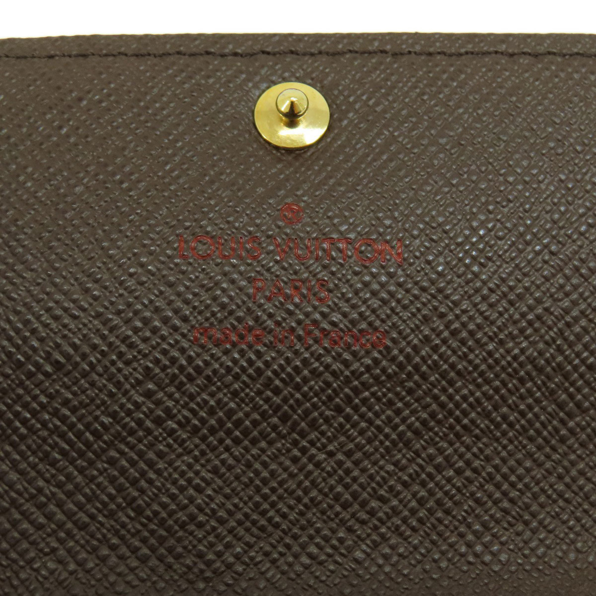 Louis Vuitton N62630 Multicle 6 Damier Ebene Key Case Canvas for Women