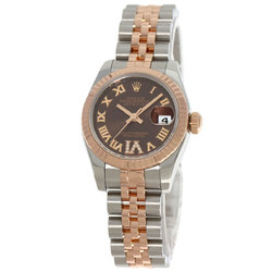 Rolex 179171 Datejust VI Diamond Watch Stainless Steel SSxK18PG Everose Gold Ladies