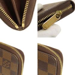 Louis Vuitton N63070 Zippy Coin Purse Damier Ebene Wallet/Coin Case Canvas Women's