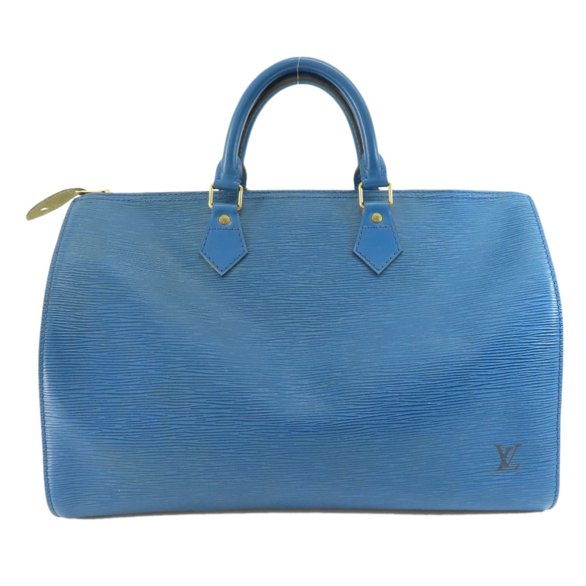 Louis Vuitton M42995 Speedy 35 Toledo Blue Boston Bag Epi Leather Women's