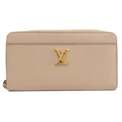 Louis Vuitton M80674 Zippy Lockme Greige Long Wallet Calfskin Women's
